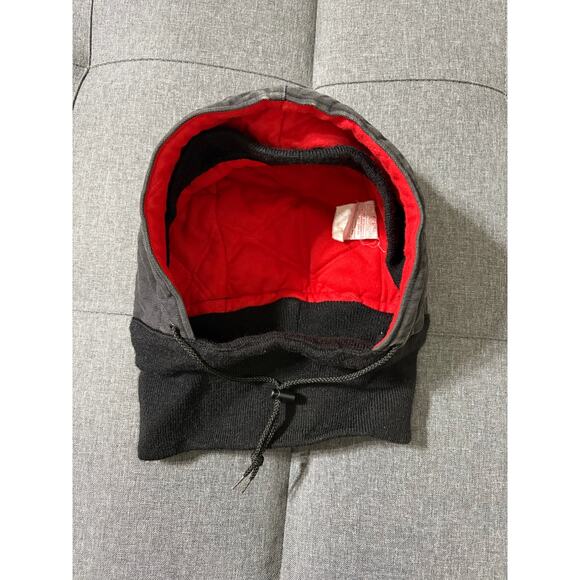 Vintage Carhartt Detached Hat Hoodie Black‎ Cotton Insulated Quilt Pull Over 90s - Picture 1 of 5